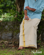 Golden kasavu Double mundu 3