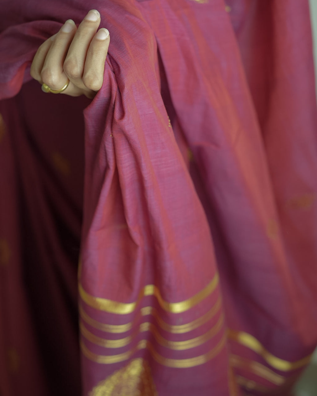 Wine gold Saree 8