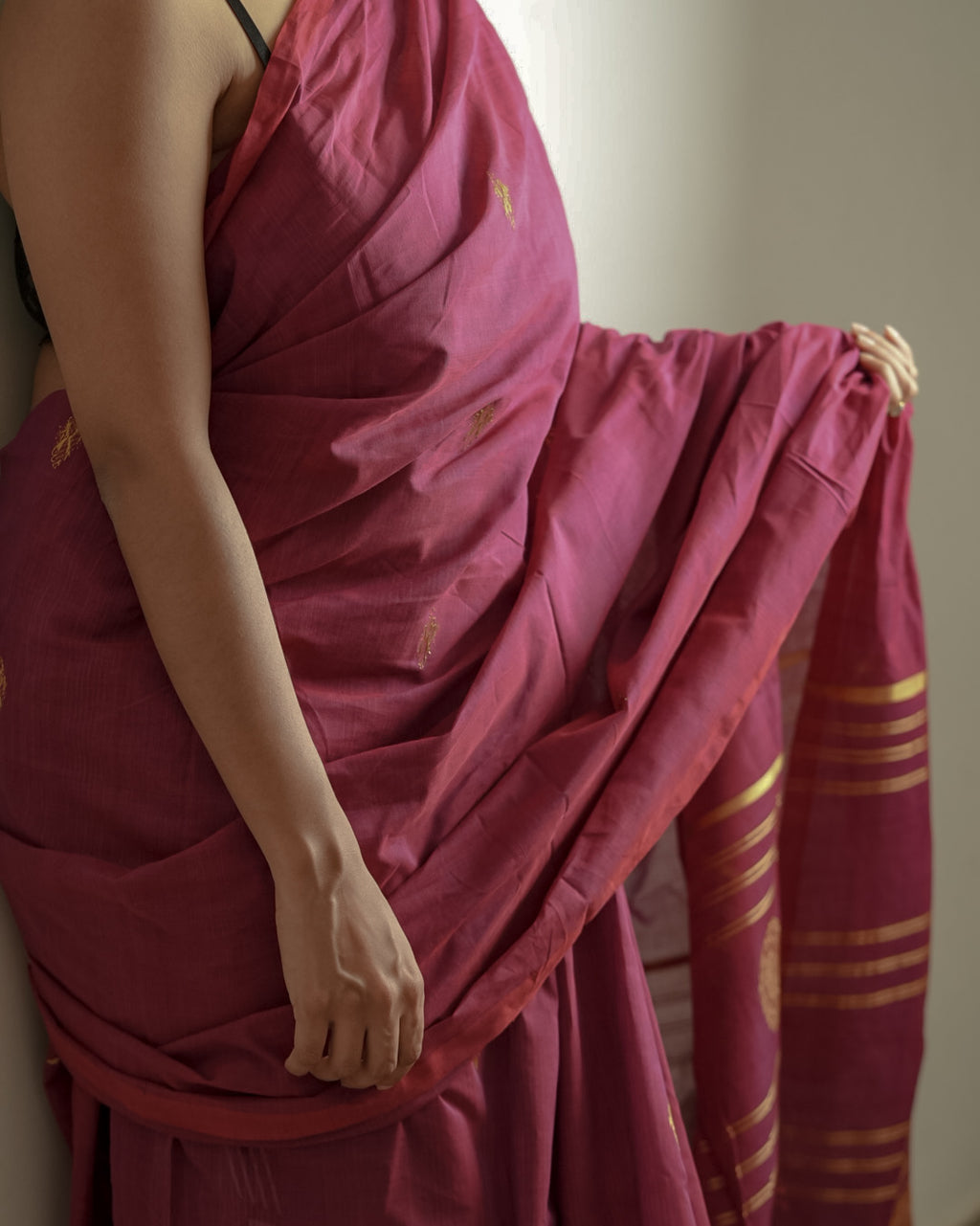 Wine gold Saree 7