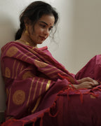 Wine gold Saree 3