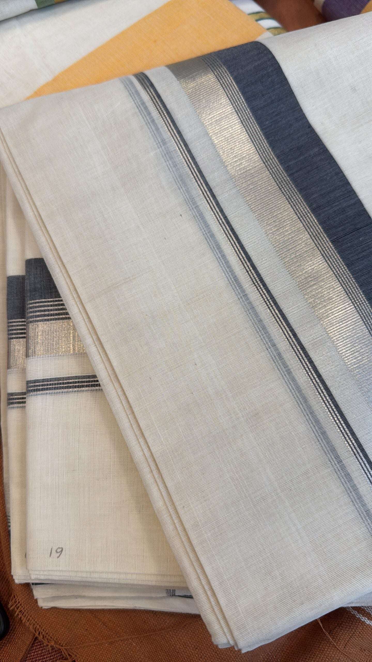 Black/Silver kasavu set mundu