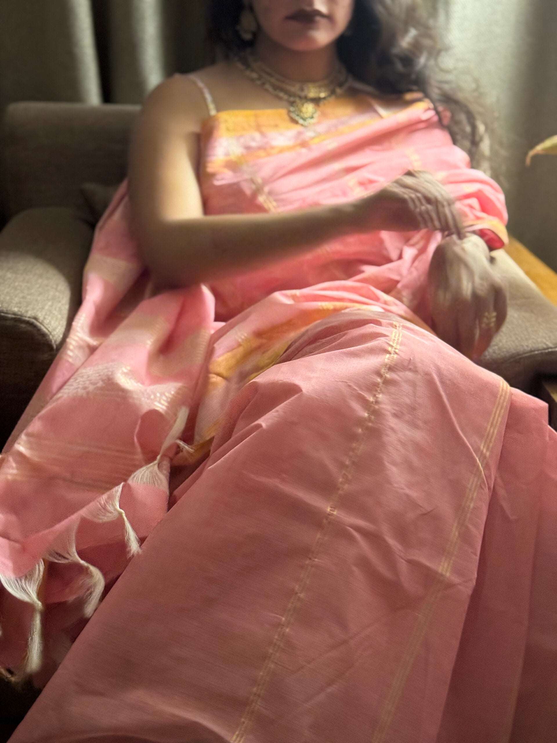 Peachy peach Saree 20