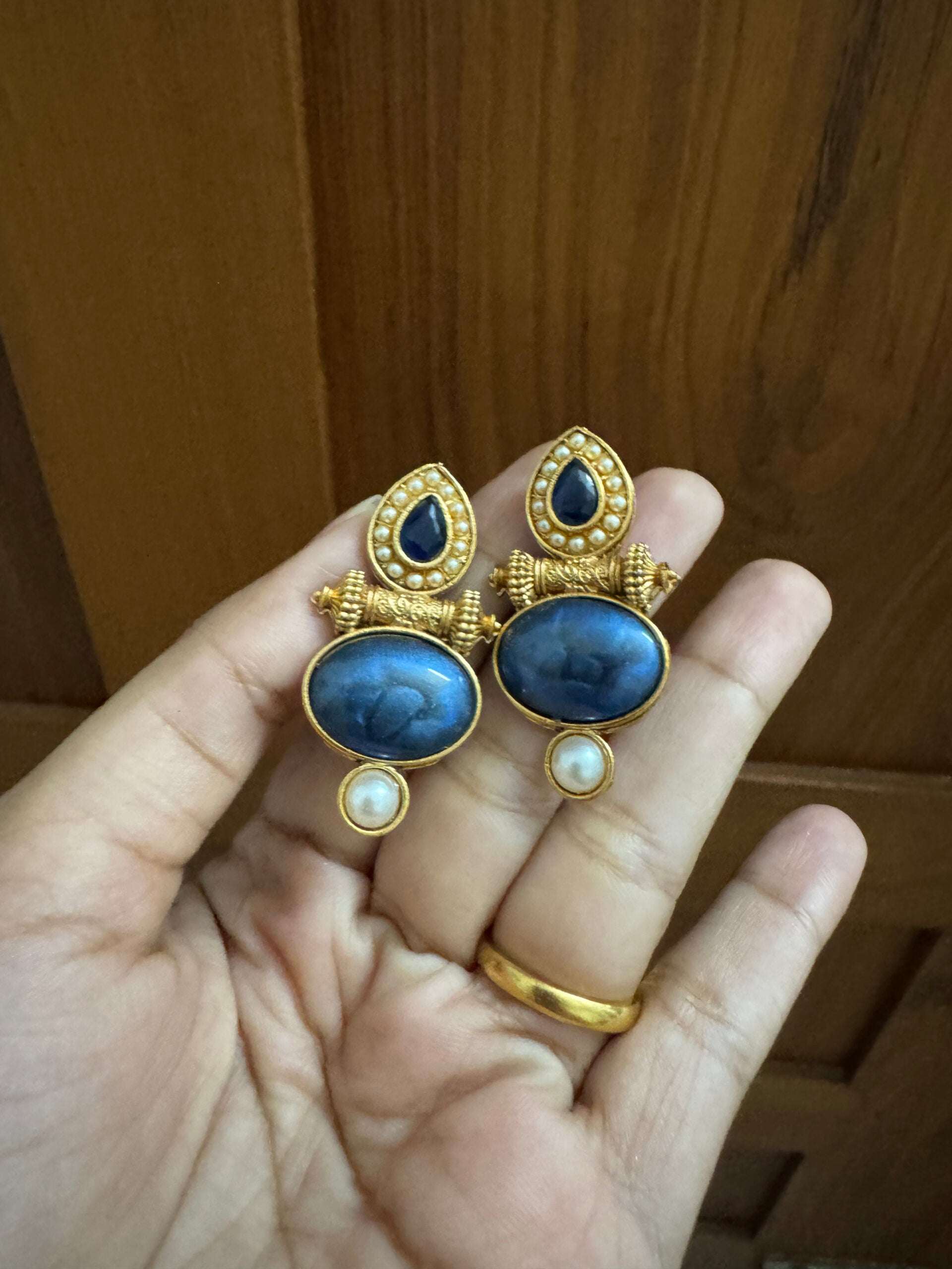 Blue studs
