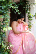 Peachy peach Saree 16
