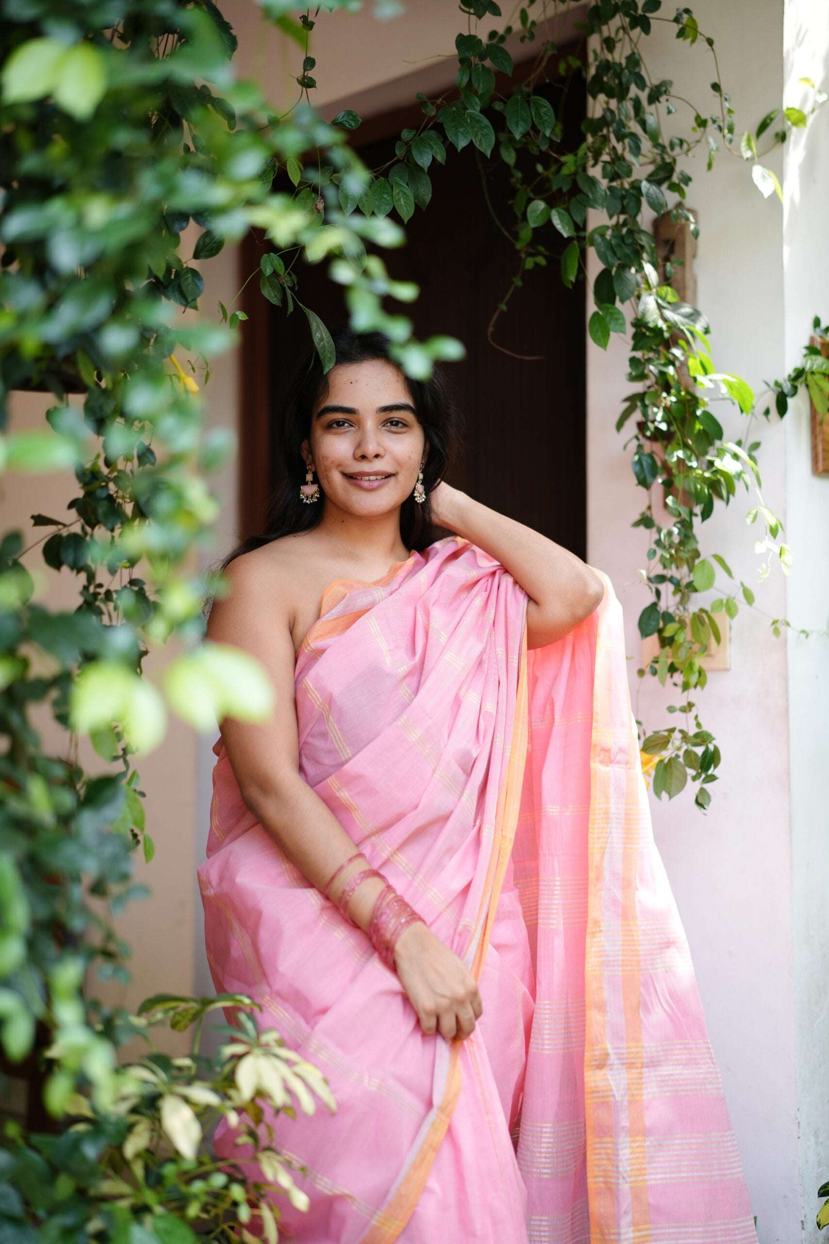 Peachy peach Saree 2