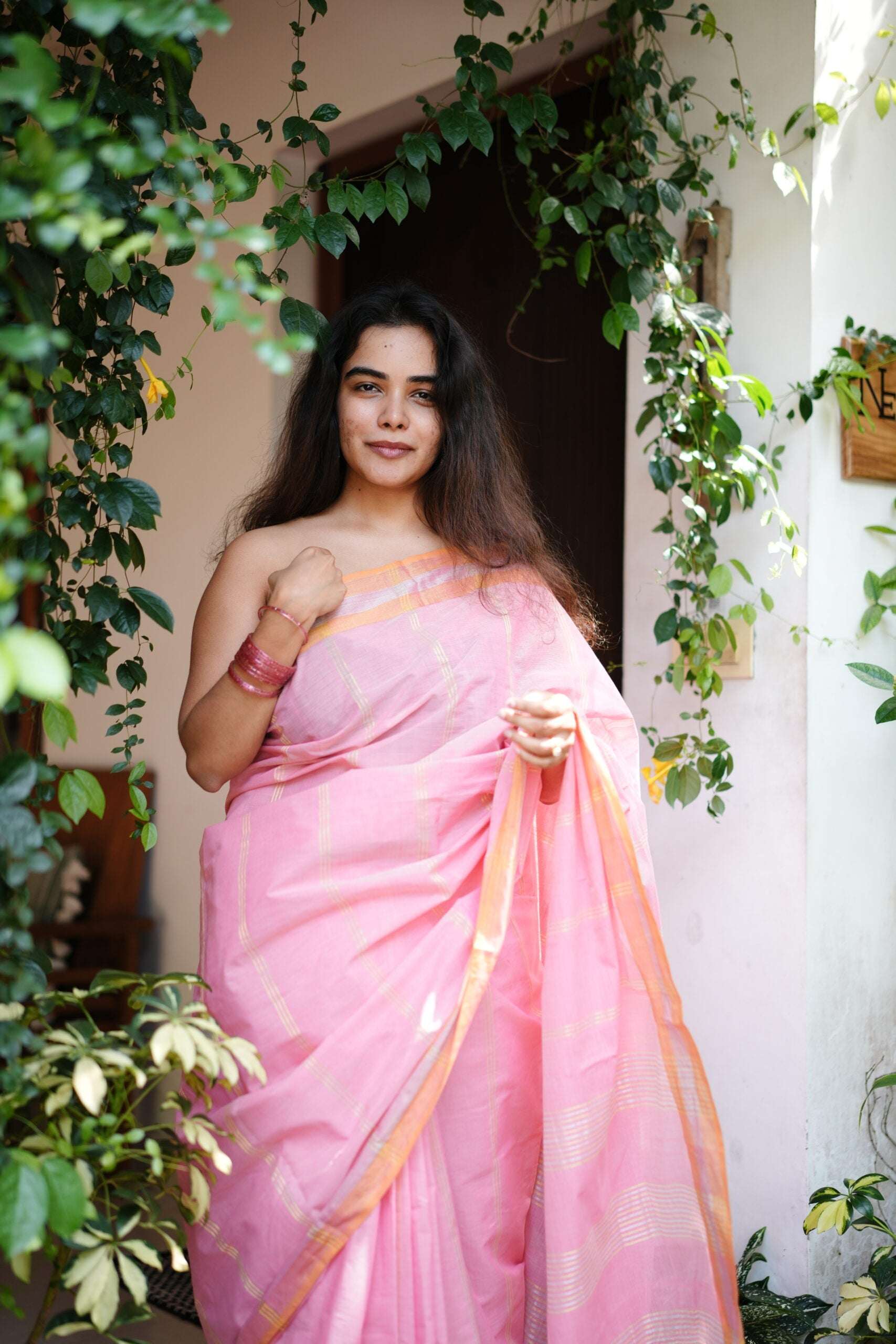 Peachy peach Saree 10