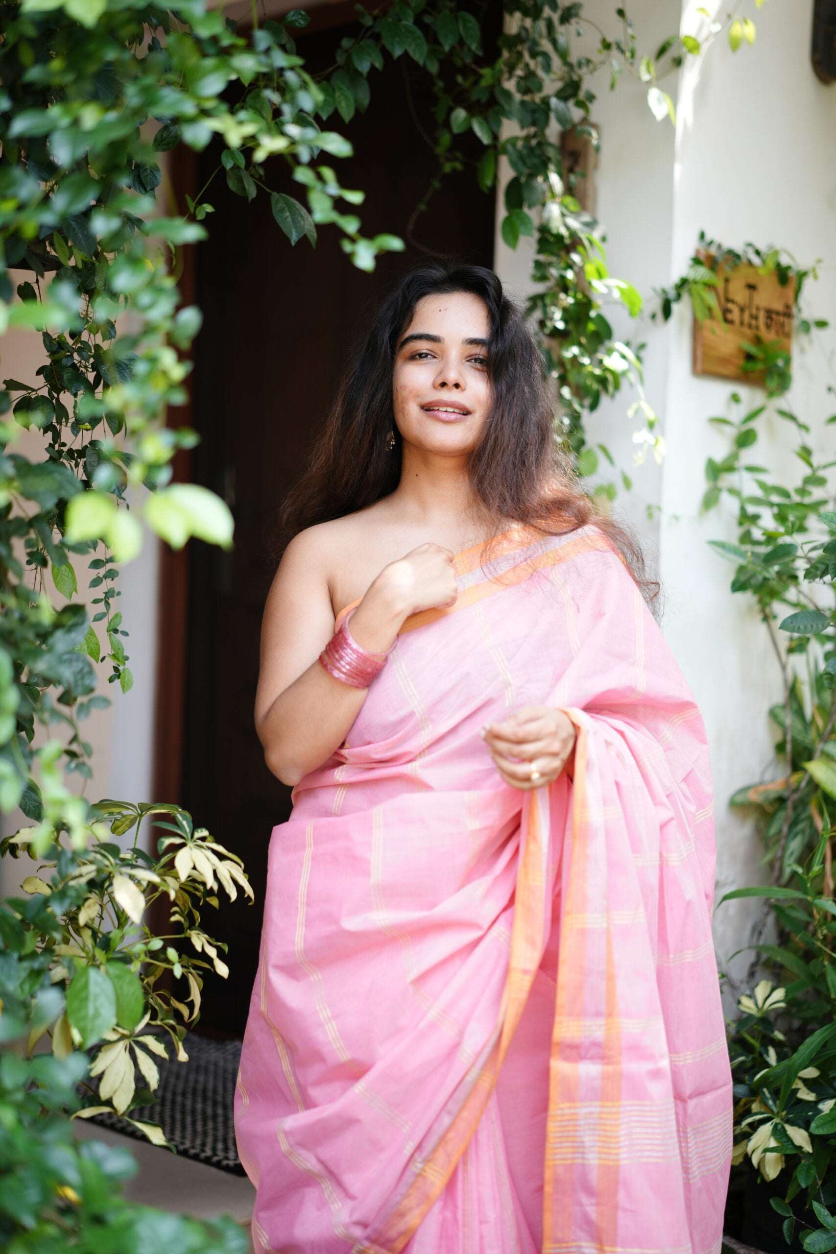 Peachy peach Saree 9