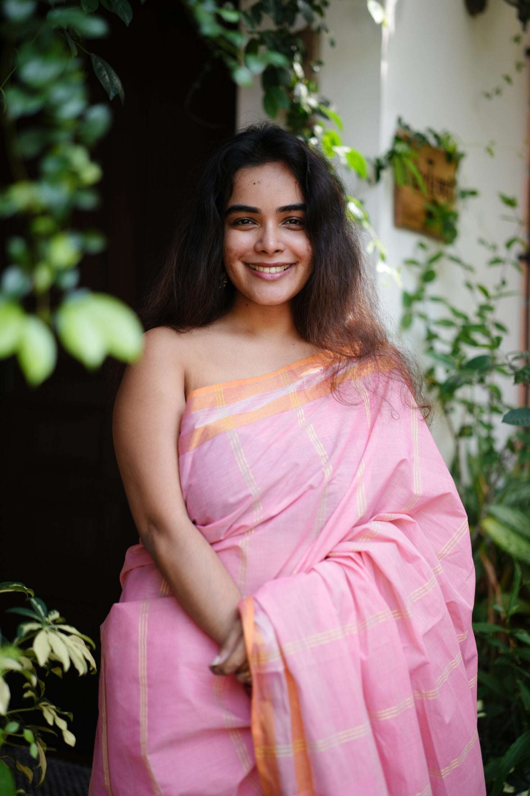 Peachy peach Saree 6
