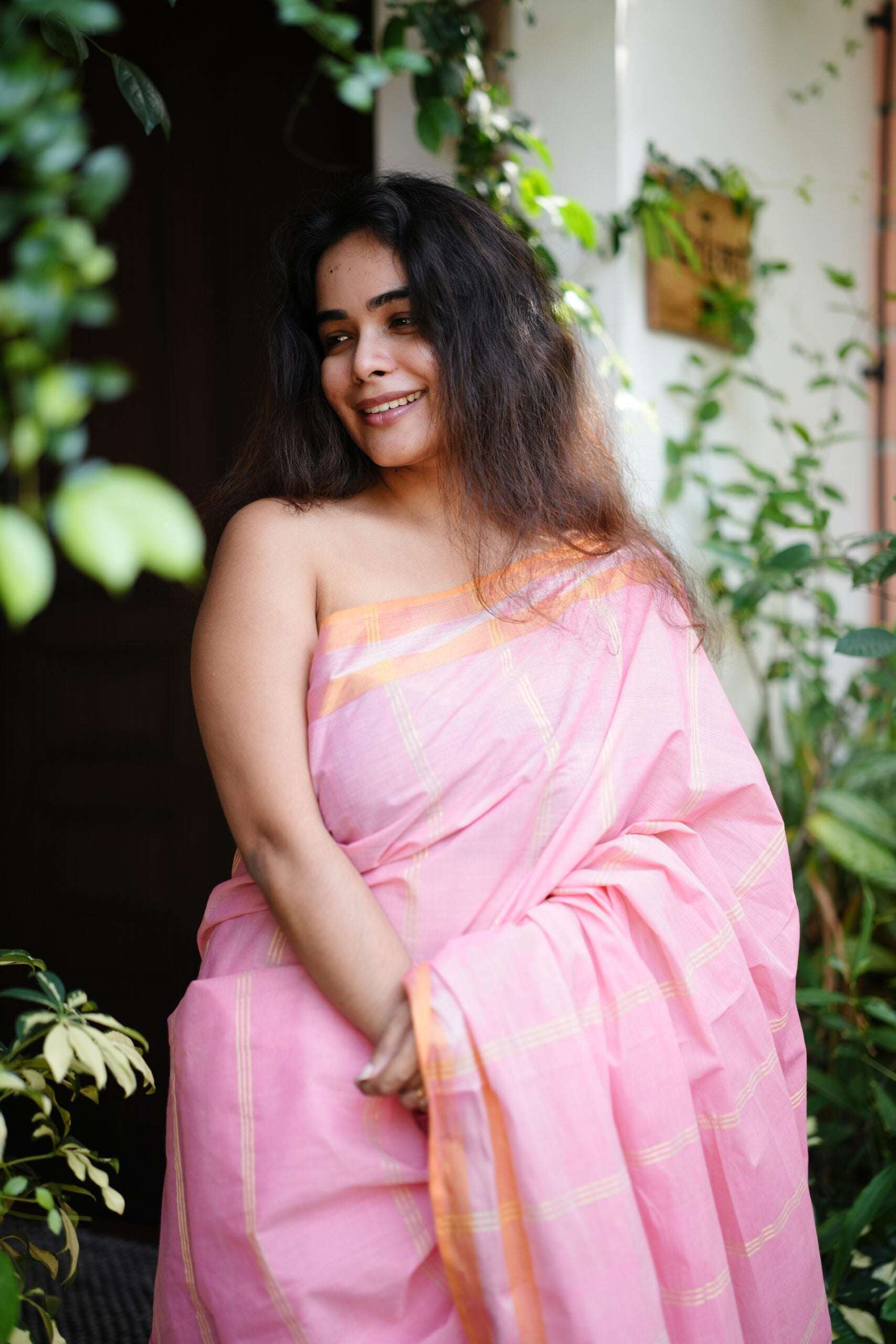 Peachy peach Saree 8