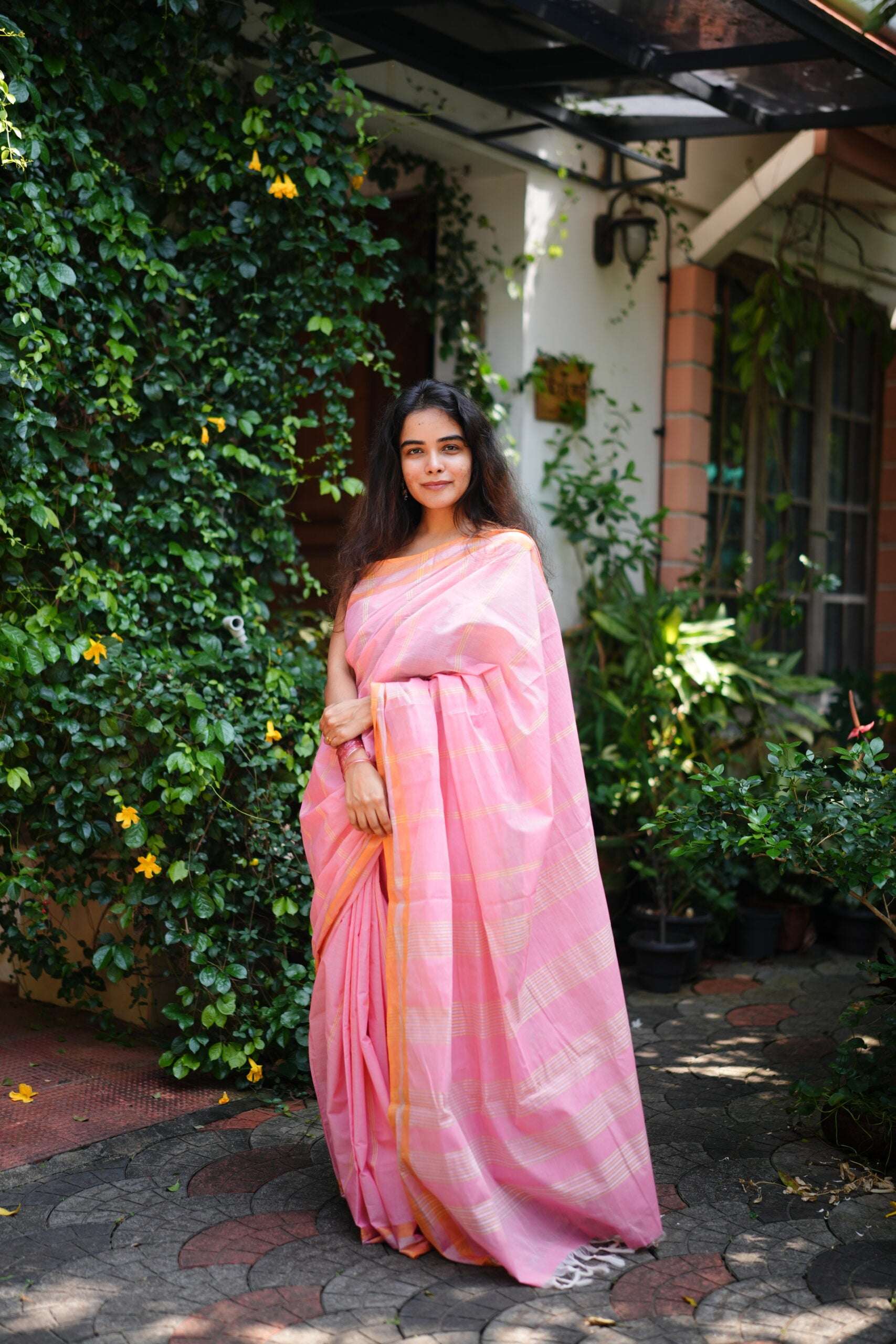 Peachy peach Saree 4