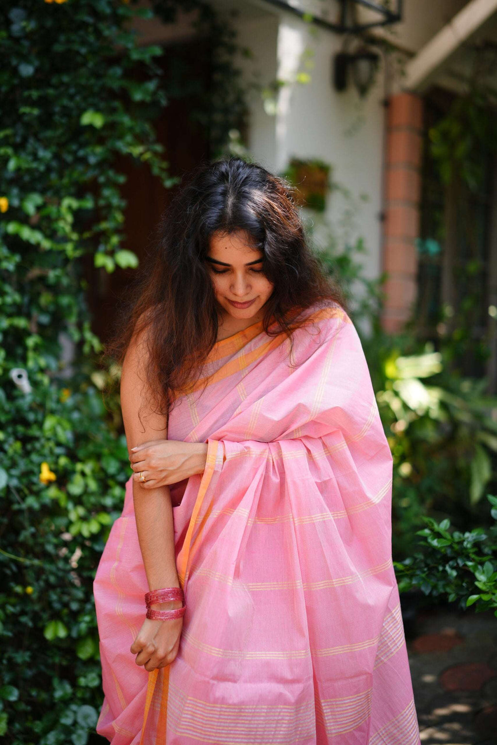 Peachy peach Saree 7