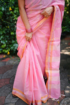 Peachy peach Saree 13