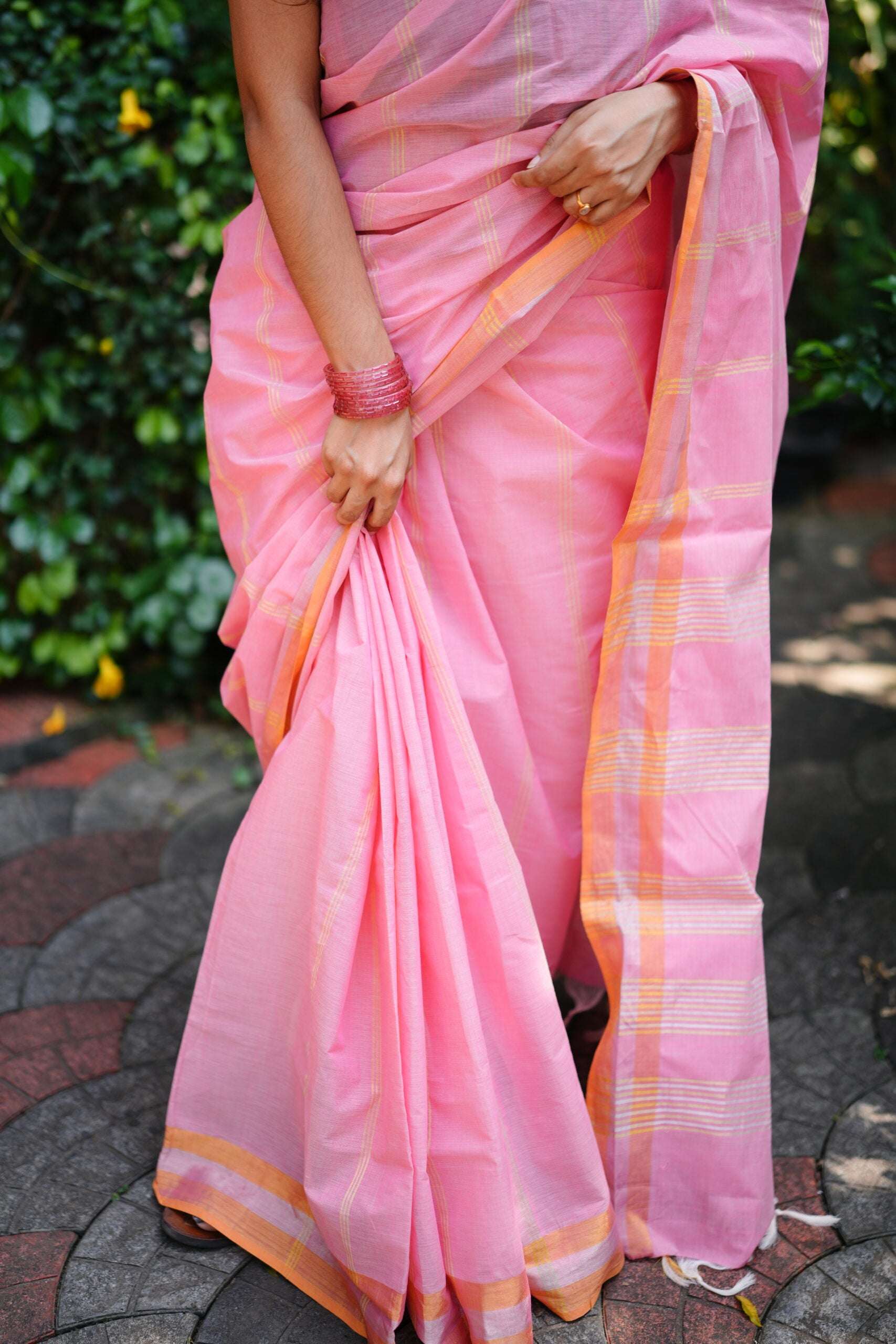 Peachy peach Saree 13