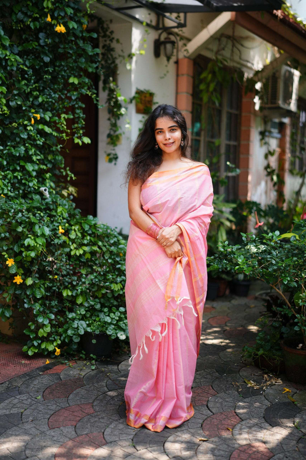 Peachy peach Saree 12