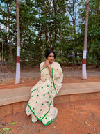Green polka dots Saree 16