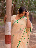 Green polka dots Saree 11