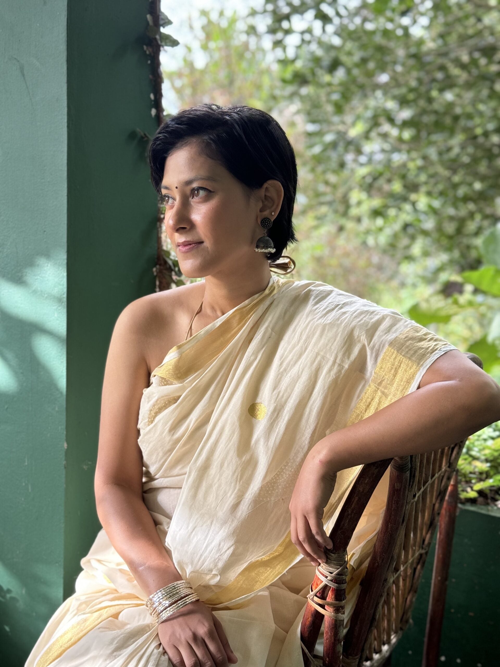POLKA DOT KASAVU SAREE