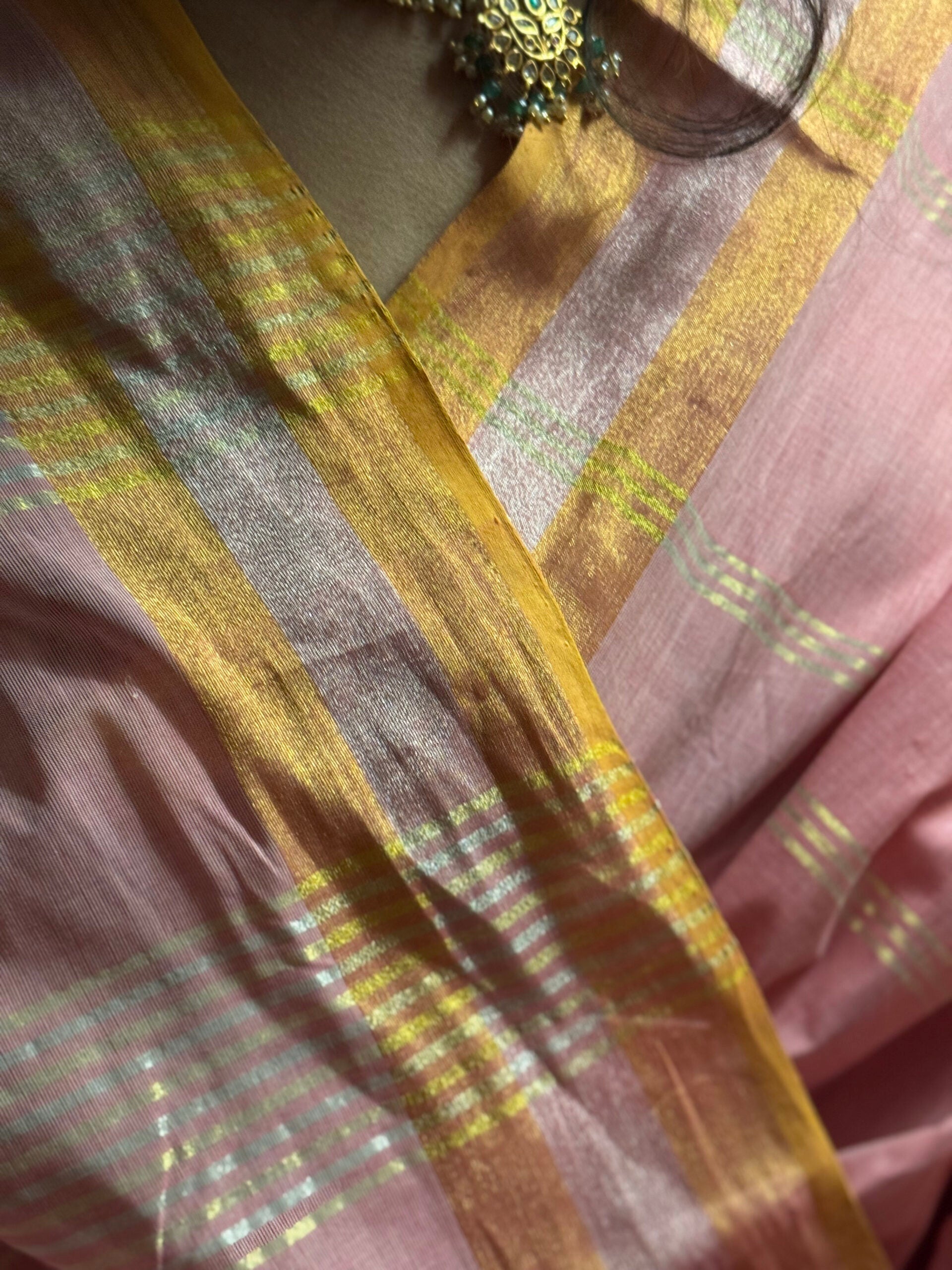 Peachy peach Saree 22