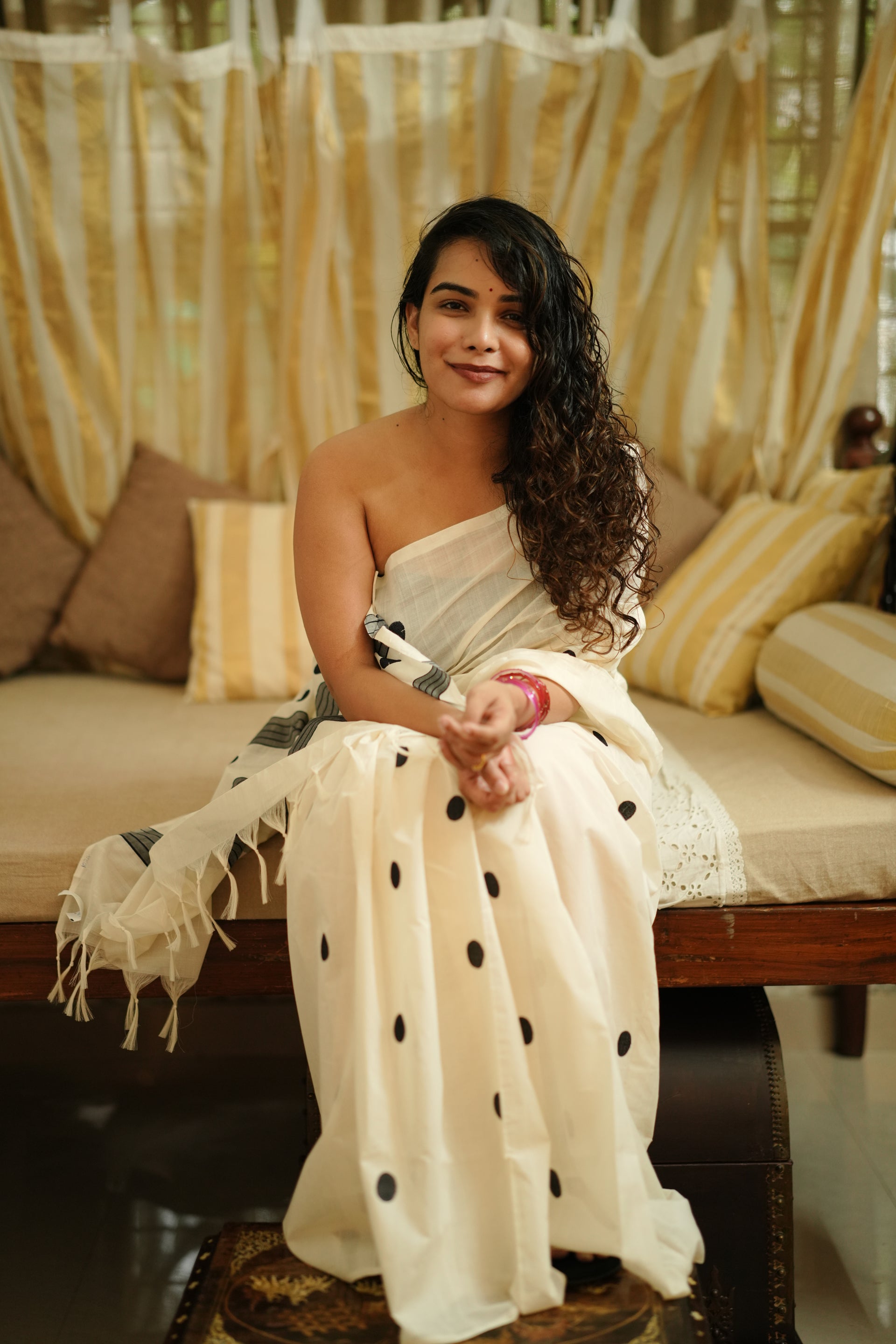 Polka saree
