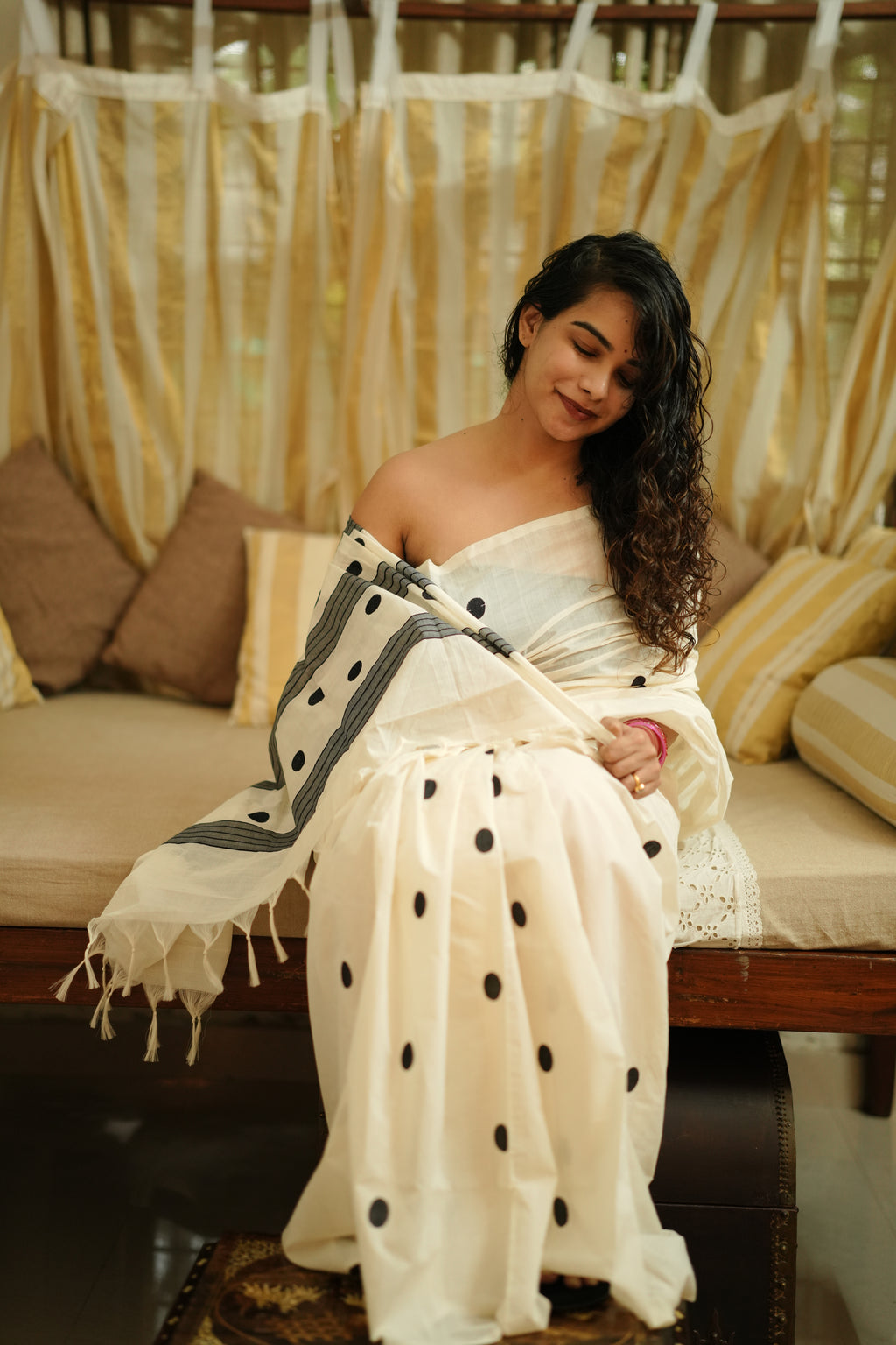 Polka saree