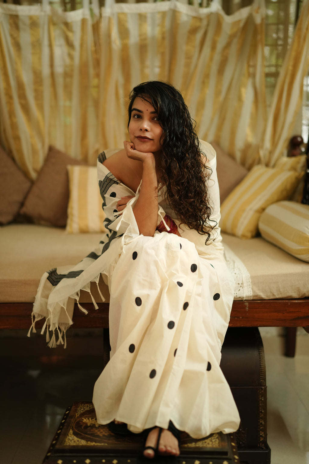 Polka saree