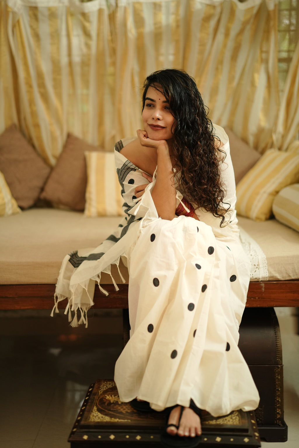 Polka saree