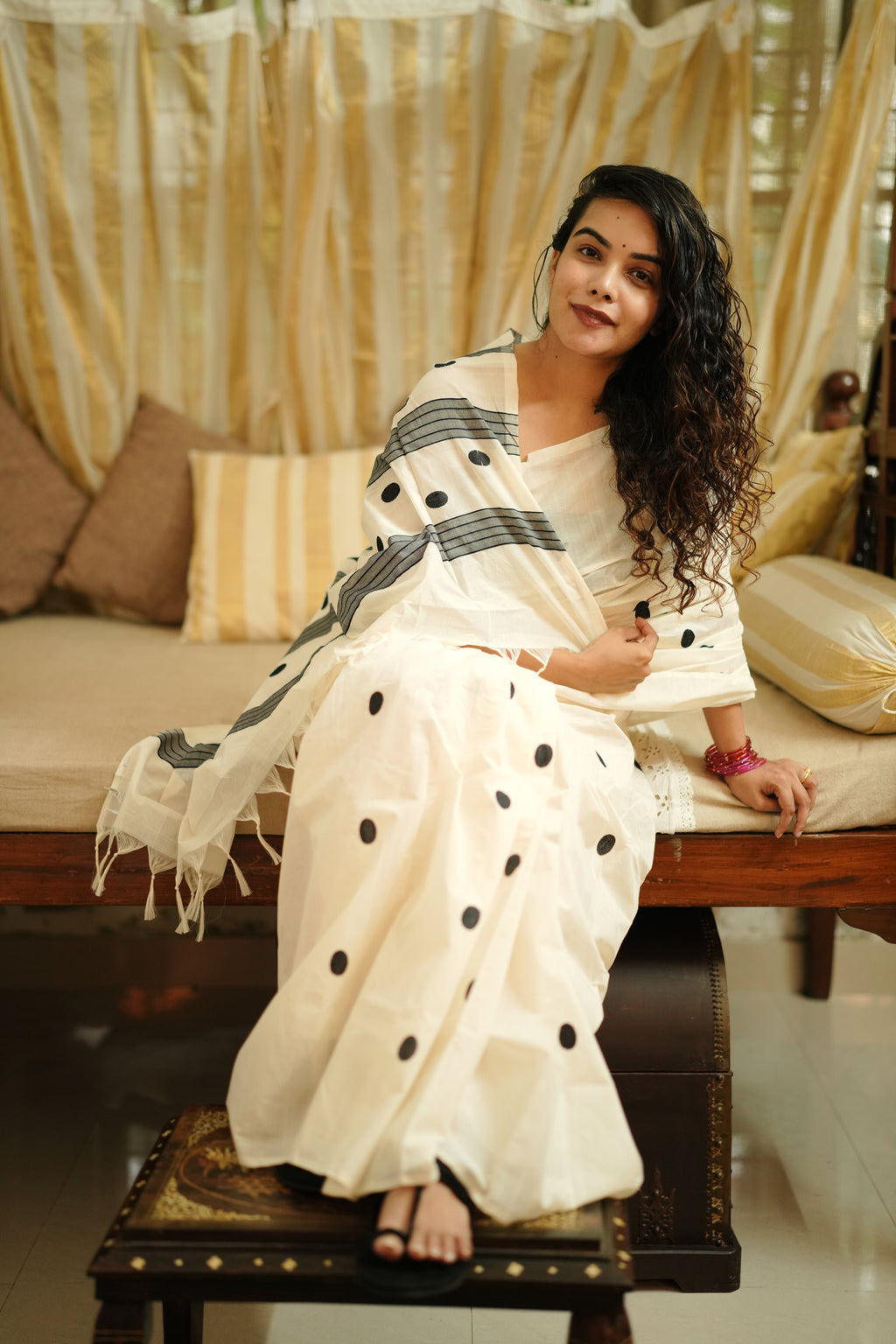 Polka saree