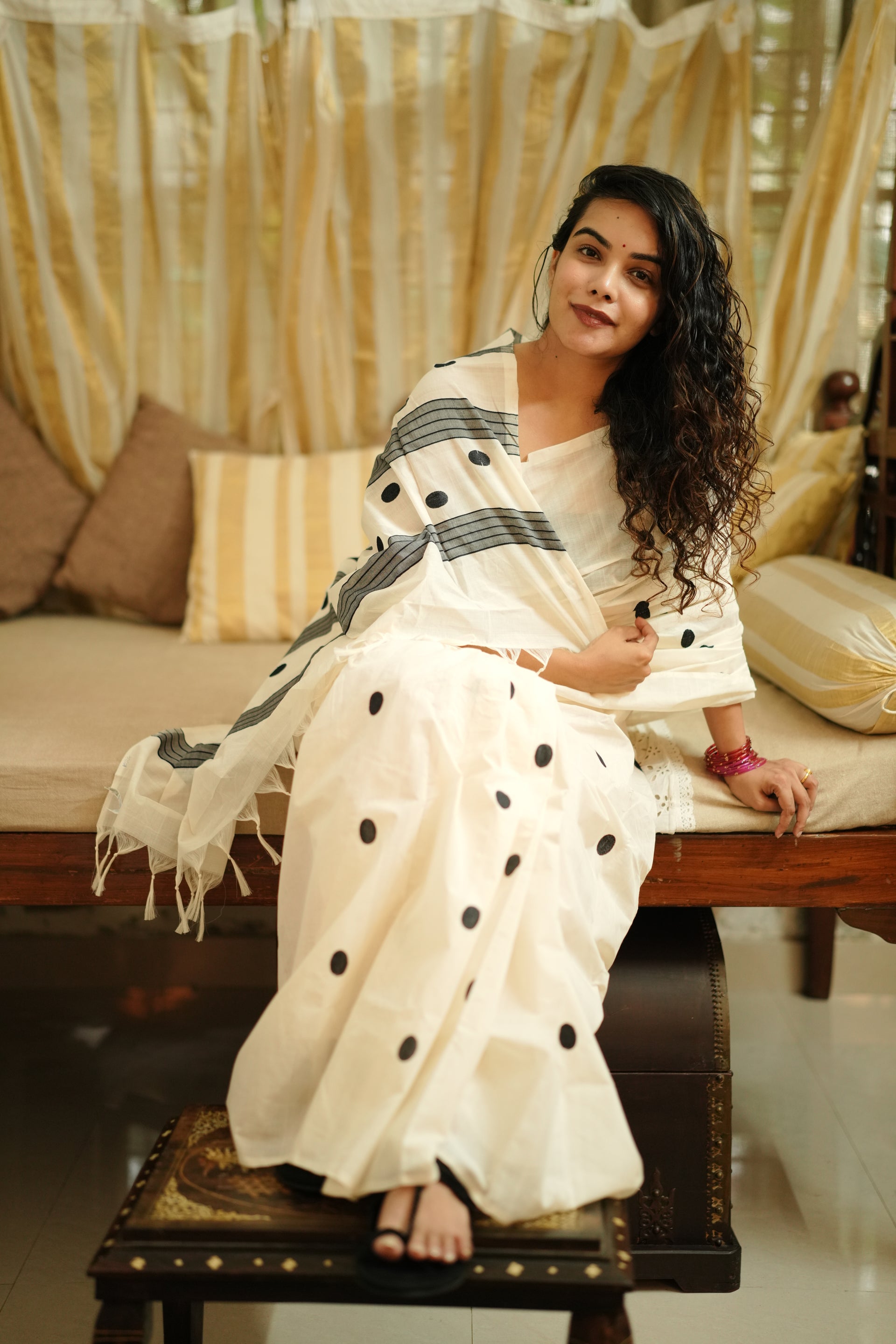Polka saree