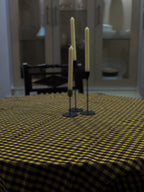 Checkered handloom table cover 4
