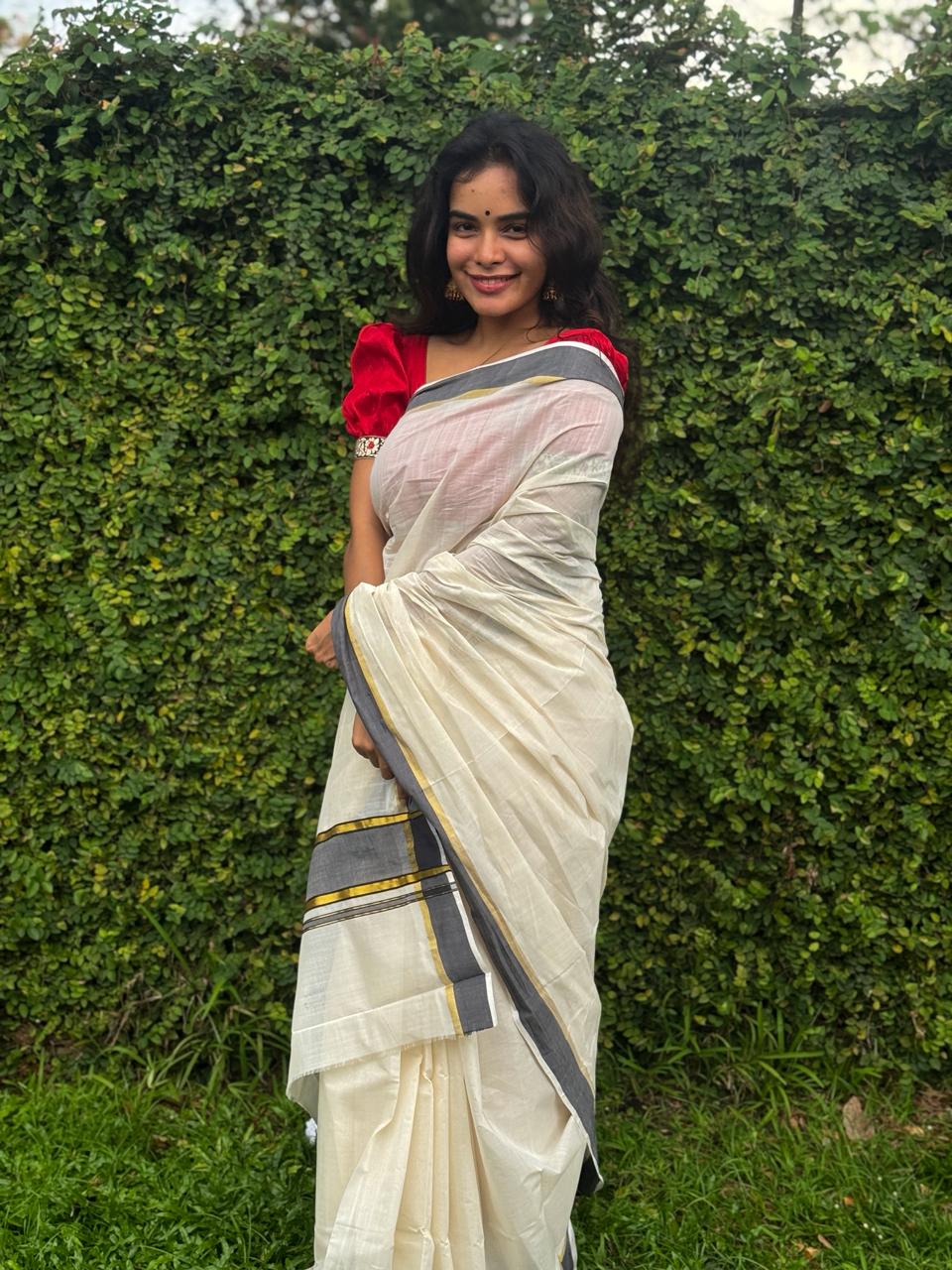 Kara with Kasavu Saree