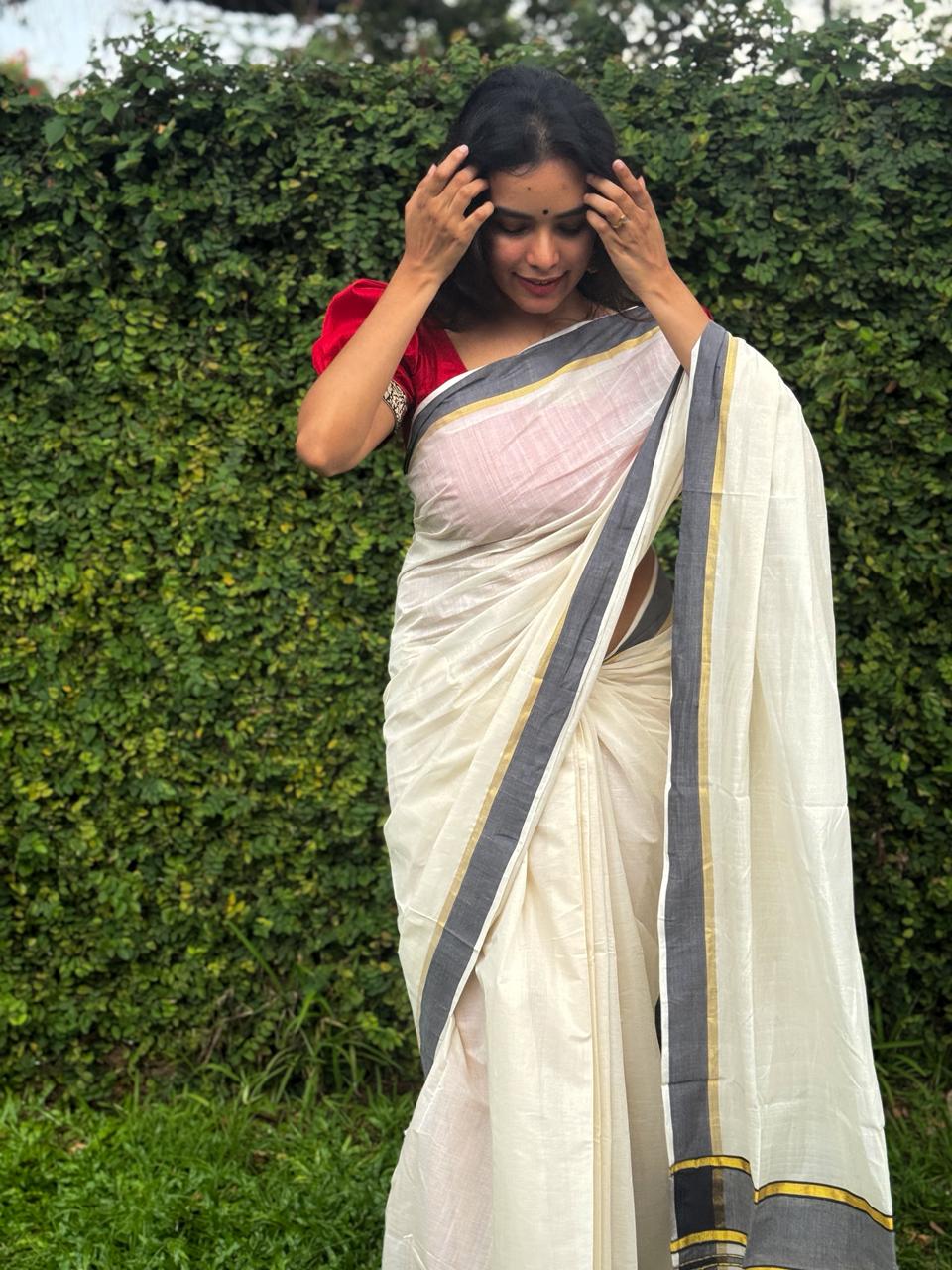 Kara with Kasavu Saree