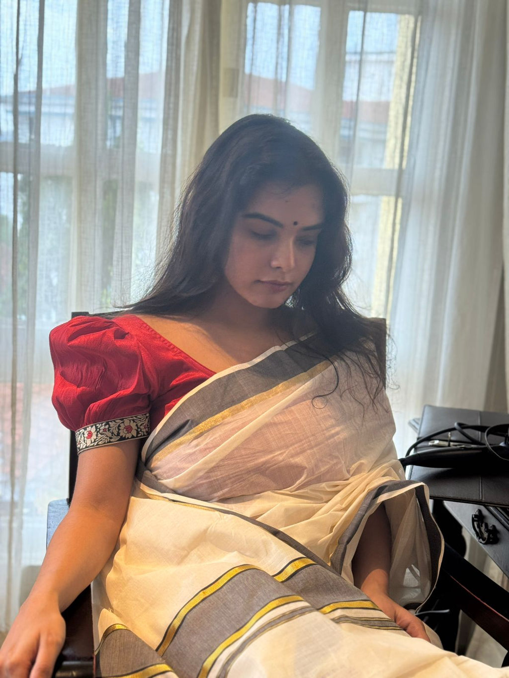 Kara with Kasavu Saree
