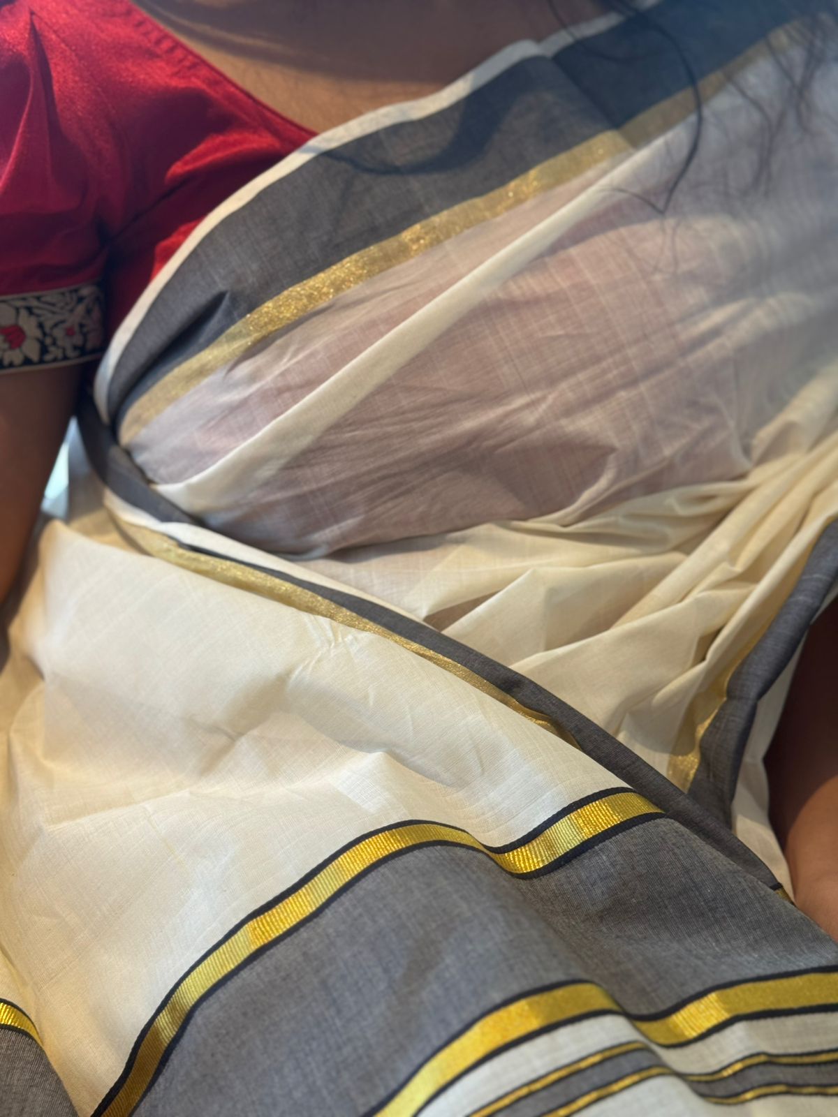 Kara with Kasavu Saree