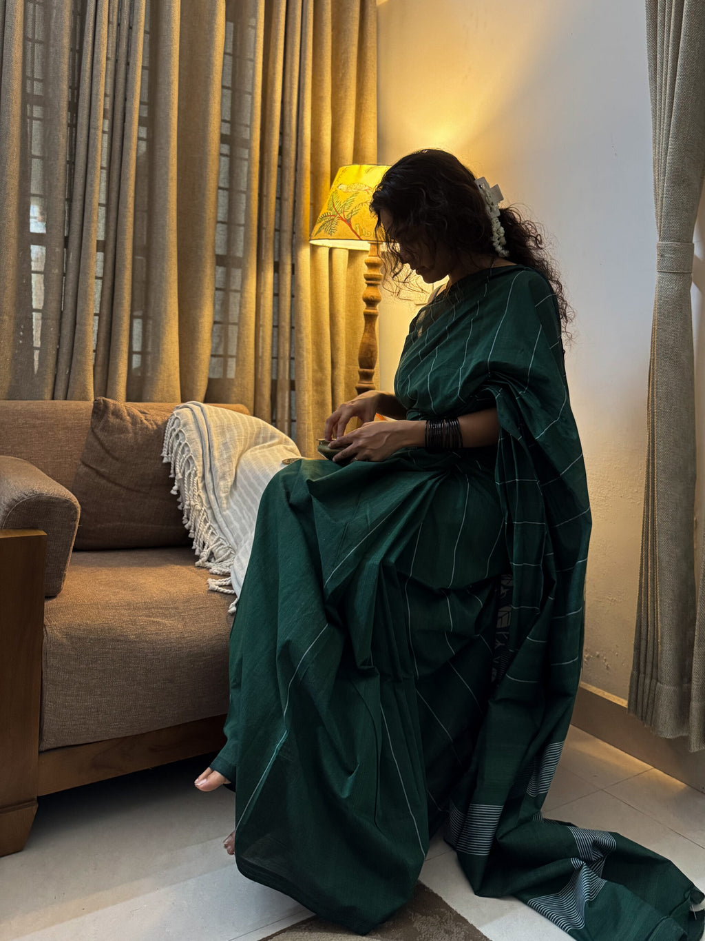 Marathakam saree 4