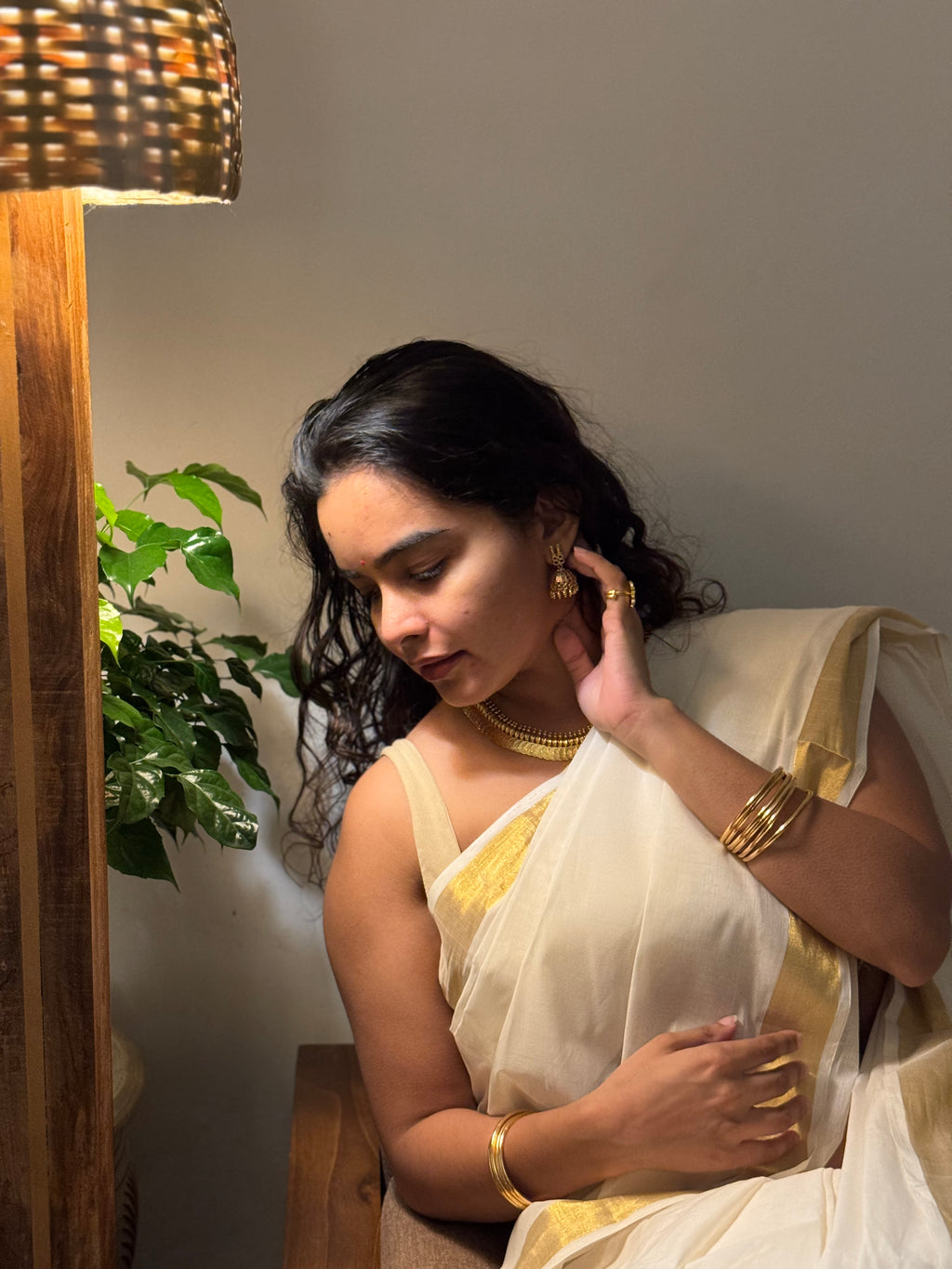 Kerala traditional kasavu Saree
