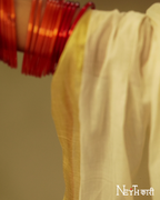 GOLDEN KASAVU WITH RED KARA BORDER 8