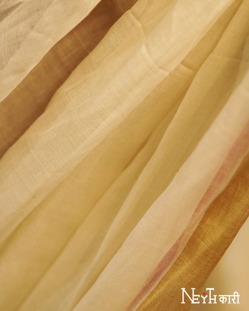 GOLDEN KASAVU WITH RED KARA BORDER 10