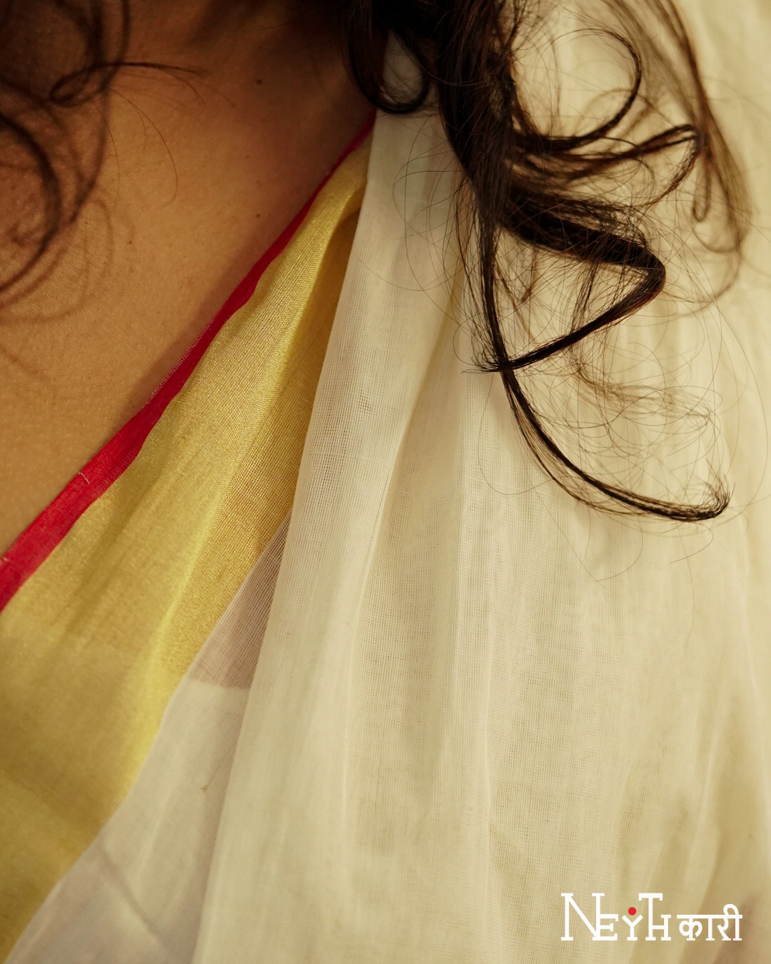 GOLDEN KASAVU WITH RED KARA BORDER 11